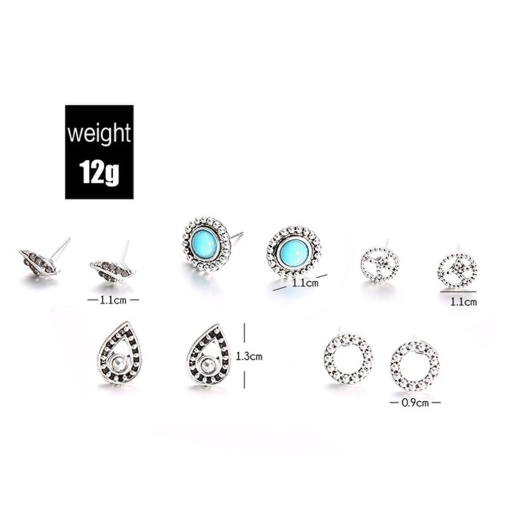 ๐โจ Turquoise Silver Earring Set - Picture 4 of 4